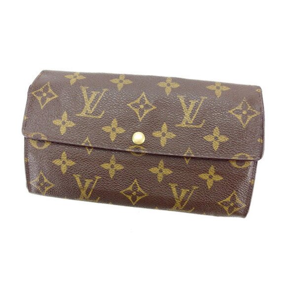 Louis Vuitton Wallet Purse Long Wallet Monogram Brown Woman Authentic - Picture 1 of 6